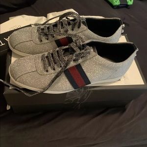 Gucci ace glitter web sneakers